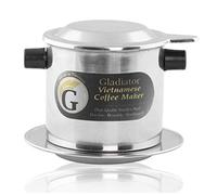 Vietnamese Coffee Maker Filter Set | French Press Style Coffee Filters | Pour Over Coffee Dripper | Portable Coffee Makers 1 Cup | Single Serve Coffee Maker | Reusable Coffee Press | Medium 8oz