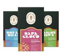 Vietnamese Drip Coffee Bags Bundle | Drip Discovery Set, Pre-filled Pour Over Bags Arabica, Robusta and Blend Gift Set