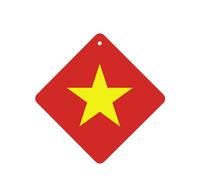 Vietnamese Flag Car Air Fresheners Cards - 6 Pieces,Cardstock Scented Decor For Cars,Bedrooms, Closets