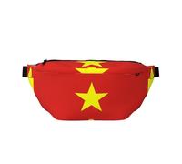 Vietnamese flag Crossbody Waist Bag with Multiple Pockets, Easy To carry, Suitable for Sports, Travel and Daily Use.