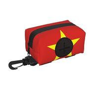 Vietnamese Flag Pet Travel Waste Bag Storage Bag. Convenient Storage, Suitable For Leash, With Zipper, Easy To Carry When Traveling.