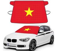 Vietnamese flag Printed Car Glass Shield, Waterproof Fabric Snow Guard, Anti Aging Interior Sun Protection