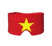Vietnamese Flag Printed Sleeping Blindfold, Padded Ear Warmer Mask, Adjustable Head Wrap, for Deep Relaxation