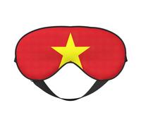 Vietnamese Flag Sleep Mask Night's Sleep Soft Eye Mask Adjustable Strap Works Nap Position Sleeping Aid