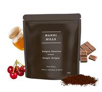 Vietnamese Ground Coffee - Saigon Sunrise Blend, Robusta & Arabica Coffee, Medium Roast, Single Origin, For Phin Filter & More, Chocolate, Honey & Berry Notes, Grown & Roasted in Vietnam, 500g