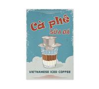 Vietnamese Iced Coffee - Retro Asian Cuisine Kitchen Decor Canvas Poster Bedroom Decor Landscape Office Room Decor Gift 24x36inch(60x90cm)