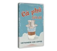 Vietnamese Iced Coffee - Retro Asian Cuisine Kitchen Decor Canvas Poster Bedroom Decor Landscape Office Room Decor Gift 24x36inch(60x90cm)