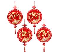 Vietnamese Lunar New Year Decoration 2025, Red Chinese New Year Decorations, Vietnam Fu Characters Lucky Pendant, Spring Festival Hanging Ornaments for Home Window Wall Decoration