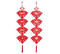 Vietnamese Lunar New Year Decoration | New Year Red Knot Tassel Ornaments | Spring Wall Ornaments for Asian Lunar New Year Home Decor
