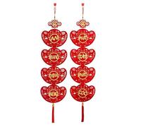 Vietnamese New Year Decoration,New Year Decorations, Red Vietnamese Verses Decorative Ornaments, New Year Multipurpose Banner, Spring Festival Verses for Shops