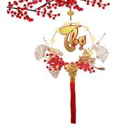 Vietnamese New Year Decorations | Lighted Year Of The Snake Hangable Decor | 2025 Chinese New Year Ornaments Snake Lucky Charm Tassels Decoration for New Year Home