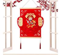 Vietnamese New Year Ornaments,Vietnamese Chinese New Year Decorations | New Year Charm Ornament 2025 - New Year Pendant Shaking Head of the God of Wealth, Pendant