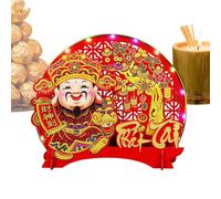 Vietnamese Nodding God of Wealth Figurine - Bring Prosperity and Luck Home | Felt Desk Decor with Light for New Year Celebrations | for Spring Festival, Year of the Horse, and Holiday Table Displays