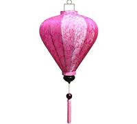 Vietnamese Oriental Silk Bamboo Handcrafted Lantern Lamp Chinese Balloon MED 10 Colours, Pink