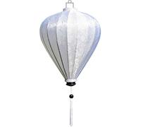 Vietnamese Oriental Silk Bamboo Handcrafted Lantern Lamp Chinese Balloon MED 10 Colours, White
