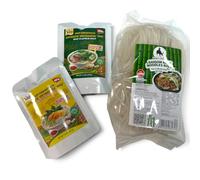 Vietnamese Pho Noodle Soup Kit with Rice Noodles 400g, Beef Pho Broth & Chicken Pho Broth Concentrates | Pho Bo & Pho Ga Cooking Bundle