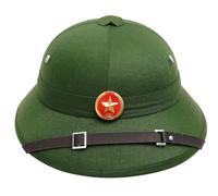 Vietnamese Pith Helmet Viet Cong Pith Hat Vietnam War Soldier Tropical Green