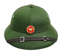 Vietnamese Pith Helmet, Viet Cong Style, Vietnam War Soldier Tropical Hat, Costume Headwear