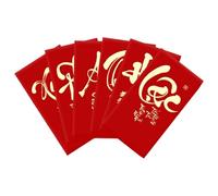 Vietnamese Red Envelopes 2026 | 6 Pieces Traditional Vietnamese Collection | Chinese Envelopes for Money for Girlfriend Men Women Boys Girls Teens Son Daughter