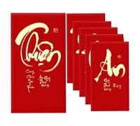 Vietnamese Red Envelopes 2026,6 Vietnamese Traditional Collection | Chinese New Year Red Envelopes - For Girlfriend Men Women Teens Family