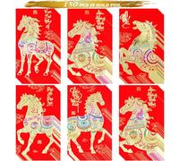 Vietnamese Red Envelopes Chinese Asia Vietnamese Lunar New Year Lucky Money Red Envelope Pocket Year of the Horse 2026 Decorations Li Xi for Cash 150 Pcs