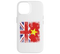Vietnamese Roots | Half British Flags | UK Vietnam Vintage Case for iPhone 14
