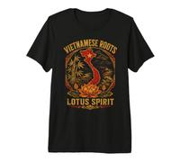 Vietnamese Roots Lotus Spirit Heritage Design Premium T-Shirt