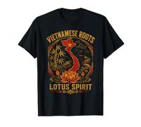 Vietnamese Roots Lotus Spirit Heritage Design Value Graphic T-Shirt