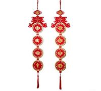 Vietnamese Script Ornament, 1 Pack Lunar New Year Pendant, Non-woven Fabric Decor, Festive Home Office Hanging, Red Good Luck(B)