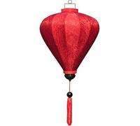 Vietnamese Silk Bamboo Handcrafted Lantern Lamp Chinese Balloon Large 10 Colours, Red