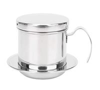 Vietnamese Stainless Steel Coffee Filter Drip Pot Maker High Density Fine Mesh for Sweet Smooth Coffee Home Kitchen Office Cafe Use Gloss Silver Black Gold 100x80mm (Bright Silver)