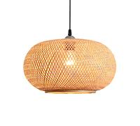 Vietnamese Style Bamboo Pendant Light Bamboo Woven Lantern Lampshade Decoration Chandelier Hanging Lighting Fixture Rattan Basket Wicker Ceiling Lamp Japanese Restaurant Hotel Lantern