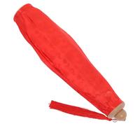 Vietnamese Water Drop Lantern with Beads, Flocked Cloth Red Hanging Decor
