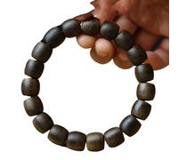 Vietnamese White Chih agarwood old material submersible grade Multiple sizes bucket bead agarwood bracelet, single circle style