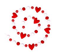 Vietnamesischer Neujahrsschmuck - Leichte Baumschmuck-Ornamente - Felt Hearts Garland | for Home, Bedroom, Fireplace and Wedding