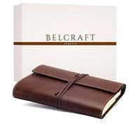 Vietri Classico Large Recycled Leather Bound Journal A5 (15x21 cm) Brown
