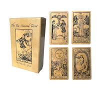 Vieux Monde Express The Tea-Stained Tarot & Guide | Classic Tarot Cards | Made in USA | Linen Finish | 78 Cards | Full Size | 4.75 by 2.75