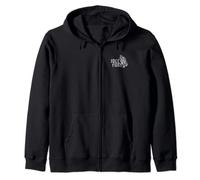 VIEW BACK PRINT Idle Fury Don't Cry Skeleton Praying Hands Zip Hoodie