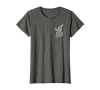 View Back Print Idle Fury The Great Fight Eagle Snake Tattoo T-Shirt, Women, Asphalt Grey, 3X-Large