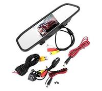 View Camera Mirror Dash 4.3In Tft Lcd Screen Rear View Mirror Camera With Night Vision 170° Wide Angle 2 Channels Input 8Led, Waterproof Backup Camera Car Truck