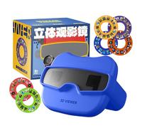 View Finder Interactive Toy - 3D Retro Viewer With 6 Image Reels, Classic Visual Discovery Toy, Educational STEM Slide Viewer, Toys & Games Category, For Kids Ages 3+ Classroom Road Trip Camping