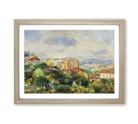 View From Montmartre By Pierre Auguste Renoir Classic Painting Framed Print | A3 Oak Framed Wall Art | Ready to Hang | Classic Historical Picture | Living Room Bedroom Lounge Office