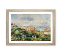 View from Montmartre by Pierre-Auguste Renoir Framed Print | A2 Oak Framed Wall Art | Ready to Hang | Modern Nature Picture | Living Room Bedroom Lounge Office