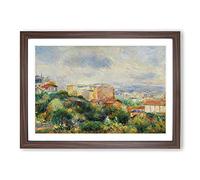View from Montmartre by Pierre-Auguste Renoir Framed Print | A2 Walnut Framed Wall Art | Ready to Hang | Modern Nature Picture | Living Room Bedroom Lounge Office