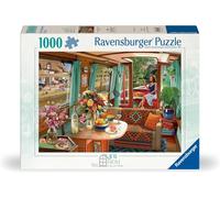 Ravensburger View From My Window No.1 Canal Boat 1000 Piece Jigsaw Puzzle - Steve Read Artwork, Countryside & Narrowboat Scene - Premium Puzzle for Adults