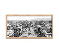 View From Nelson's Pillar Dublin Ireland 1950 Framed Wall Art Print Long 25X12 Inch