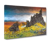 View From The Old Man Of Storr In The Isle Of Skye Modern Art Canvas Wall Art Print Ready to Hang, Framed Picture for Living Room Bedroom Home Office Décor, 30x20 Inch (76x50 cm)