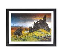View From The Old Man Of Storr In The Isle Of Skye Modern Art Framed Print | A4 Black Framed Wall Art | Ready to Hang | Modern Nature Picture | Living Room Bedroom Lounge Office