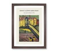 View From The Window By Ernst Ludwig Kirchner Exhibition Museum Painting Framed Print | A3 Walnut Framed Wall Art | Ready to Hang | Modern Historical Picture | Living Room Bedroom Lounge Office