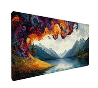 View Gaming Mouse Mat, Abstract Mouse Pad Large 40x20in, Desk Mat with Non-Slip Rubber Base, Gaming Accessories, Stitched Edge Design XL Mousepad, Desk Pad, for Office, Computer Accessories, A-8155